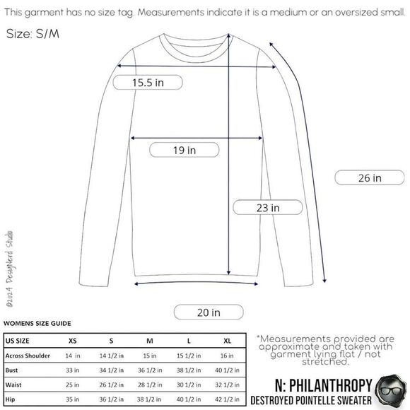 N:PHILANTHROPY DECONSTRUCTED POINTELLE CABLE KNIT SWEATER SHADOW WOOL CASHMERE - Picture 14 of 15